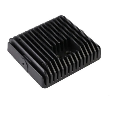 Square Black Powder Painting LED Lighting Aluminum Heat Sink with Customized Dimensions and CNC Machining