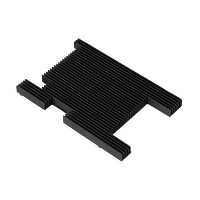 Custom Mill Finished Black Anodized 6063-T5 Aluminum Heat Sink for Audio Equipment