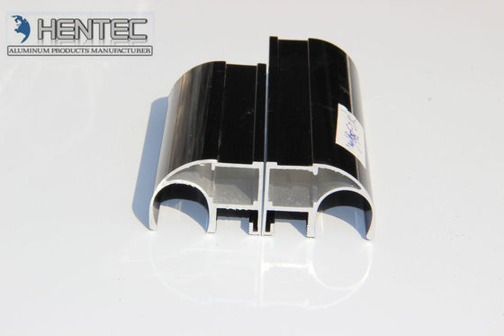 6063 6060 Aluminum Door Extrusions Profile Black Color Customerized Shapes