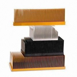 T4, T5 পরিষ্কার চূড়ান্ত অ্যালুমিনিয়াম Heatsink এক্সট্রুশন প্রোফাইল কাঠ ক্রমিয়াম সঙ্গে / Chromising