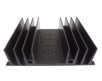 6063/6061 অ্যালুমিনিয়াম Heatsink এক্সট্রুশন প্রোফাইল রূপালী, কালো রঙ সঙ্গে Anodized