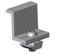 সমতল ছাদ সৌর মাউন্ট সিস্টেম জন্য Anodized / মিল সমাপ্ত সৌর শেষ ক্ল্যাম্প