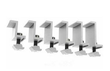 End Clamp Of Solar Roof Mounting Systems With Cutting / Drilling / Punching