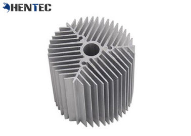 LED ল্যাম্প জন্য সিই সিলভার Anodized অ্যালুমিনিয়াম Heatsink এক্সট্রুশন প্রোফাইল